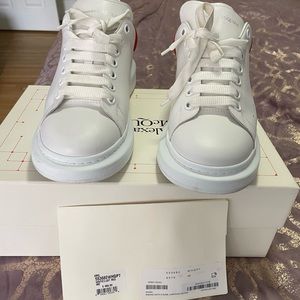 Red and White size 46 Alexander McQueen mens sneakers
